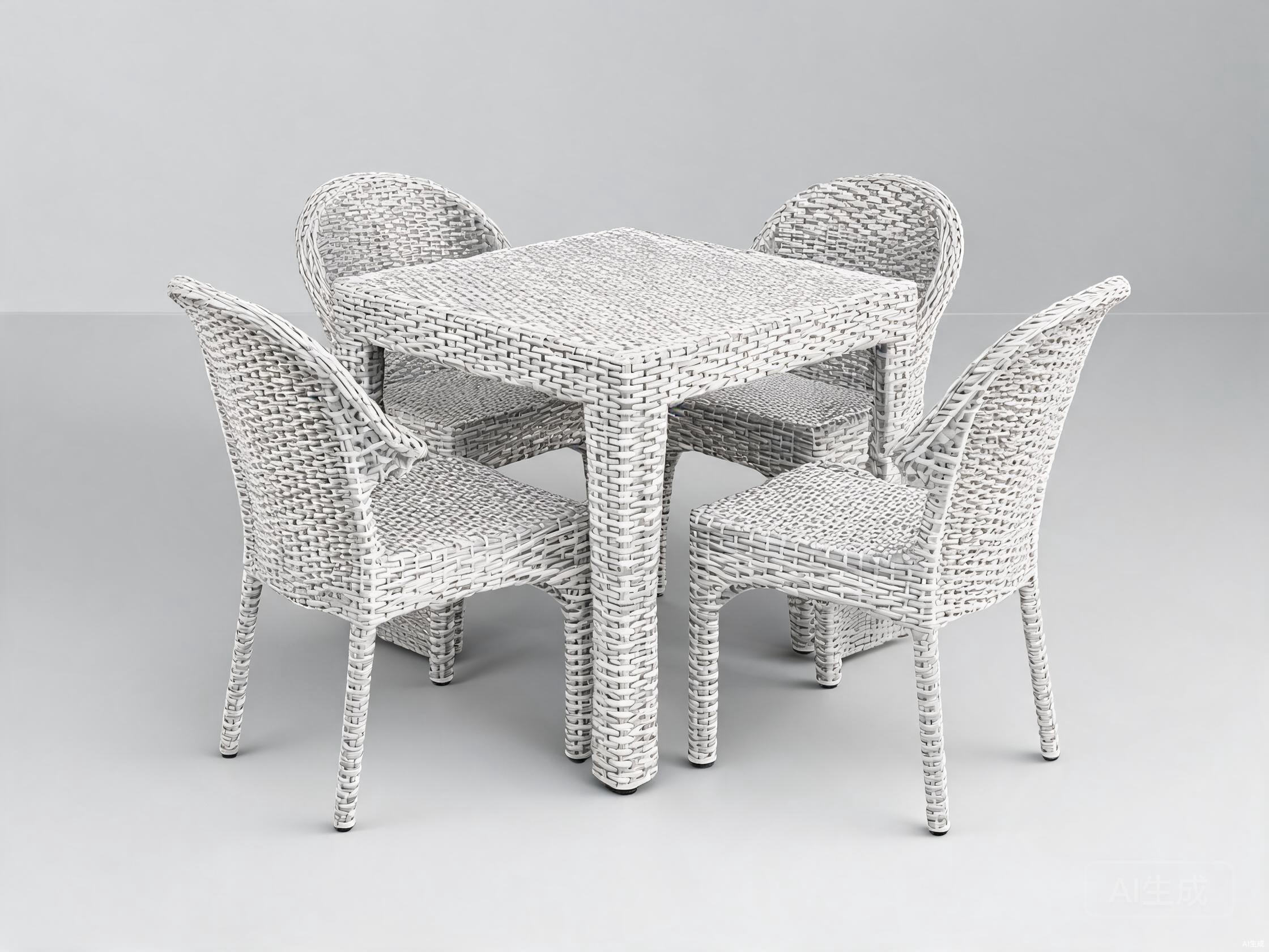 Weatherproof plastic tables and chairs for commercial patios