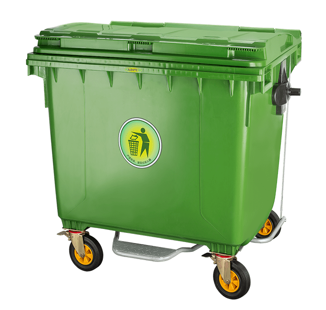 1100 L mobile waste container with wheels and lid, manufactured by XDPC