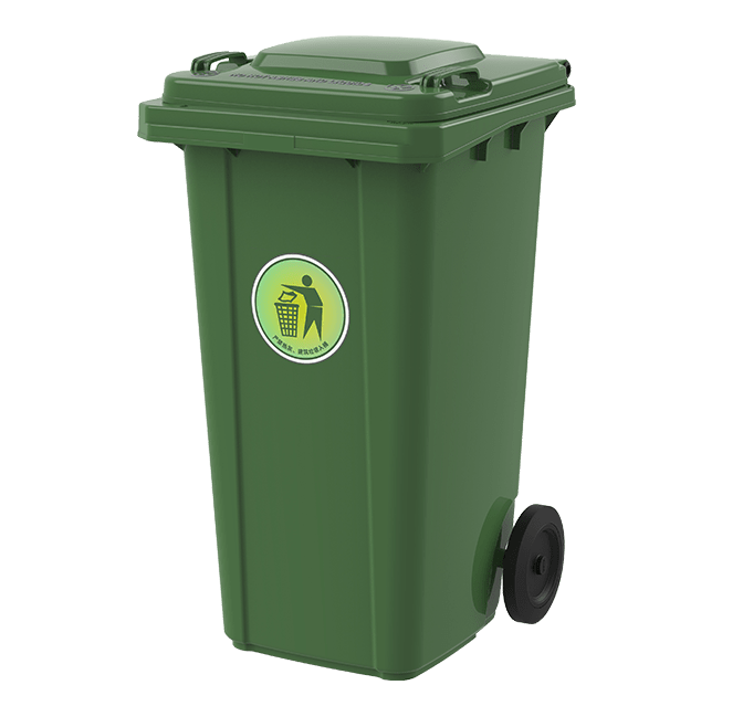 140G two-wheel waste bin with dome lid